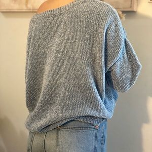Velvet knit sweater